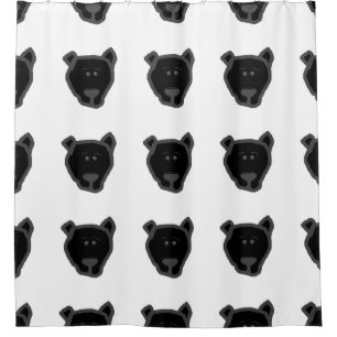 affenpinscher 2 side head shower curtain