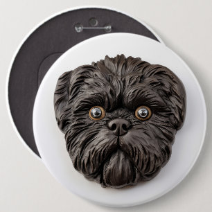 Affenpinscher 3D Inspired 6 Cm Round Badge
