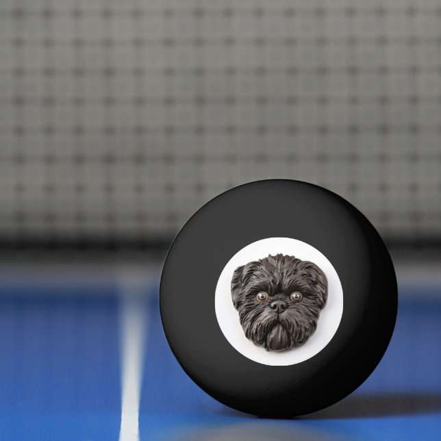 Affenpinscher 3D Inspired Ping Pong Ball (Net)