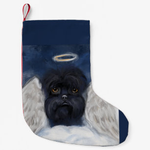 Affenpinscher ANGEL Card Small Christmas Stocking