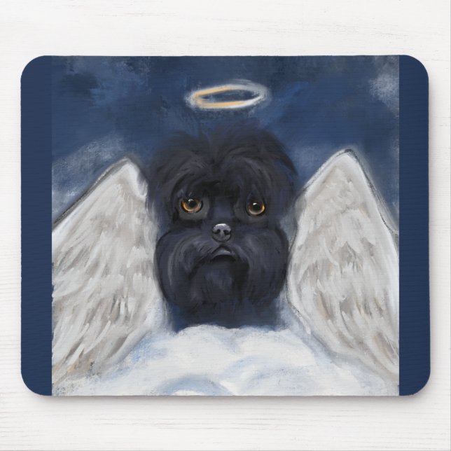 Affenpinscher Angel  Mouse Mat (Front)