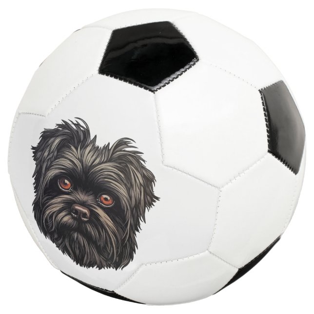 Affenpinscher Black Dog Football (Three Quarter)