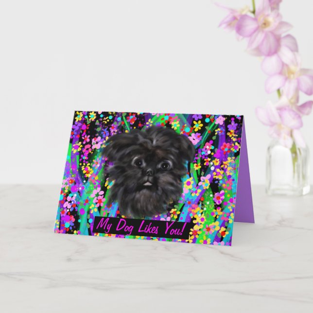 AFFENPINSCHER CARD (Orchid)