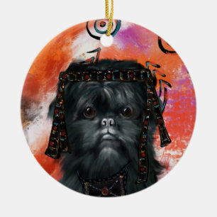 Affenpinscher  ceramic tree decoration