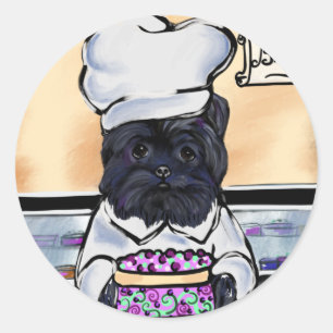 Affenpinscher Chef Classic Round Sticker