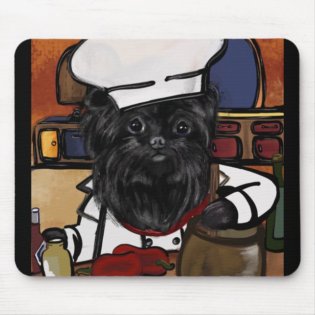 Affenpinscher Chef   Mouse Mat (Front)