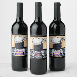 Affenpinscher Chef Wine Label