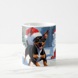 Affenpinscher Christmas Festive Snow Scene Coffee Mug