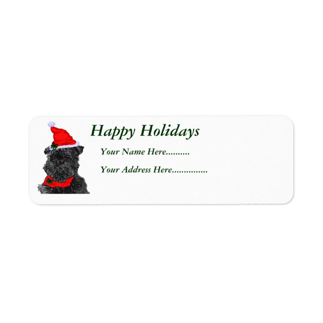 Affenpinscher Christmas Gifts, Happy Holidays, ... (Front)