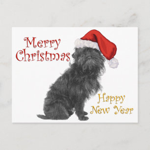 Affenpinscher Christmas Holiday Postcard