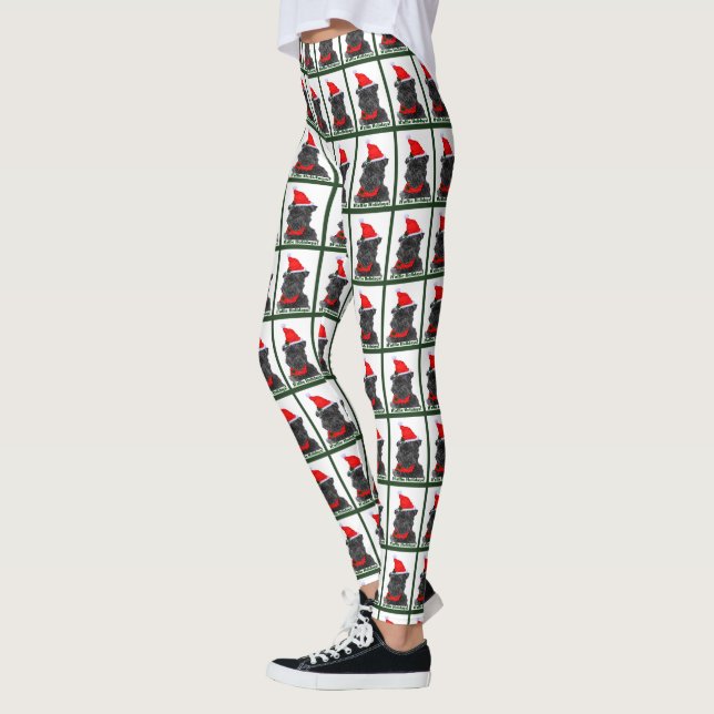 Affenpinscher Christmas Leggings (Left)