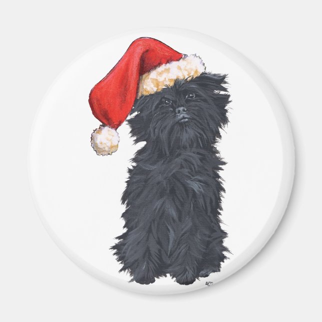 Affenpinscher Christmas Magnet (Front)