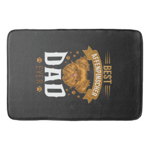 Affenpinscher Dad Ever Dog Face Paw Prints Bath Mat