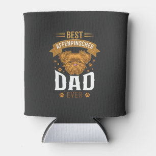 Affenpinscher Dad Ever Dog Face Paw Prints Can Cooler