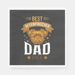 Affenpinscher Dad Ever Dog Face Paw Prints Napkin