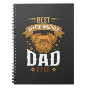 Affenpinscher Dad Ever Dog Face Paw Prints Notebook