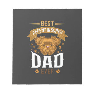 Affenpinscher Dad Ever Dog Face Paw Prints Notepad