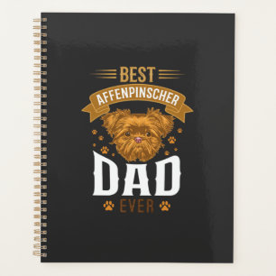 Affenpinscher Dad Ever Dog Face Paw Prints Planner