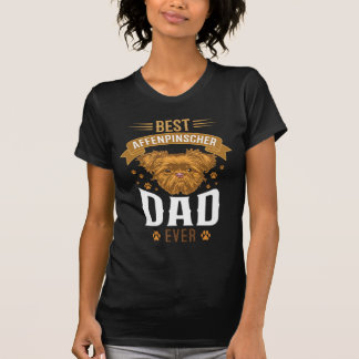 Affenpinscher Dad Ever Dog Face Paw Prints T-Shirt