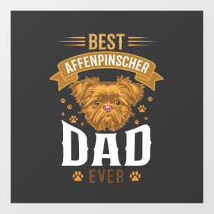 Affenpinscher Dad Ever Dog Face Paw Prints Window Cling