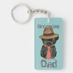Affenpinscher Dad Key Ring