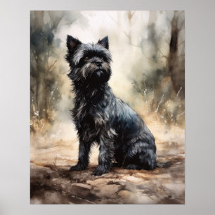 Affenpinscher Dog Art Print Poster