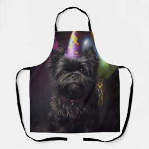 Affenpinscher Dog Birthday Balloons Apron