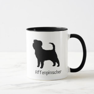 Affenpinscher Dog Breed Silhouette Custom Mug