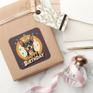 Affenpinscher Dog Colourful  Square Sticker