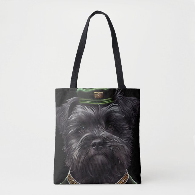 Affenpinscher dog in St. Patrick's Day Dress Tote Bag (Front)