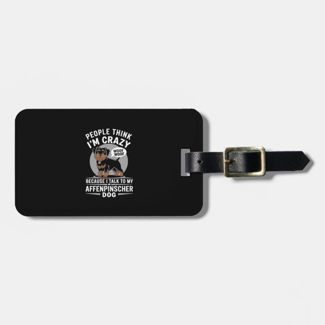 Affenpinscher Dog  Luggage Tag (Front Horizontal)