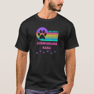 Affenpinscher Dog Mum Fur Mama Retro Groovy Colorf T-Shirt