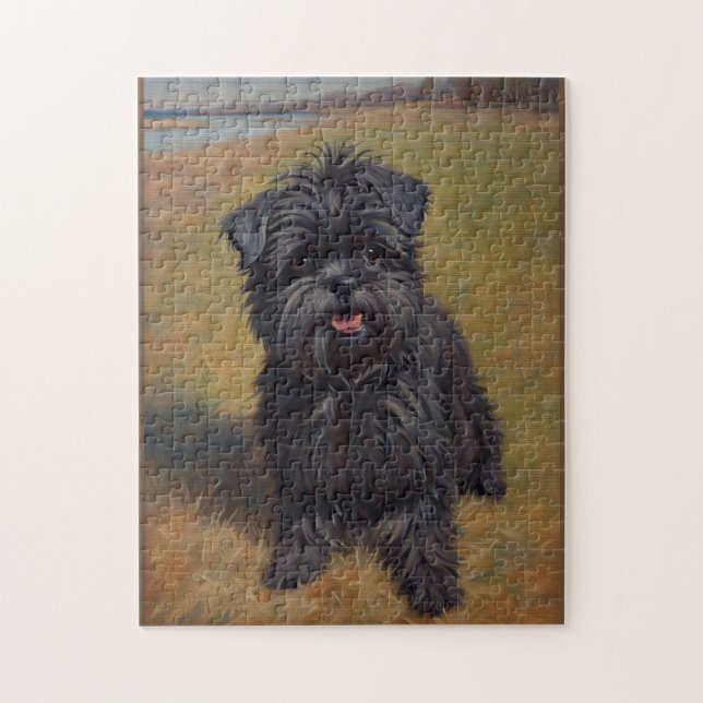 Affenpinscher Dog Oil Painting Portrait Jigsaw Puzzle (Vertical)