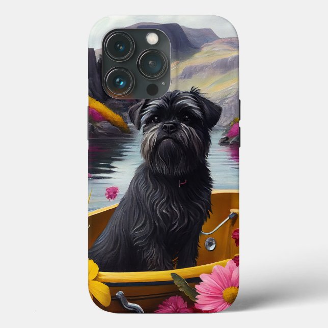 Affenpinscher Dog on a Paddle: A Scenic Adventure  Case-Mate iPhone Case (Back)