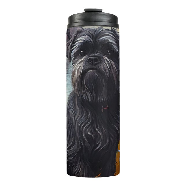  Affenpinscher Dog on a Paddle: A Scenic Adventure Thermal Tumbler (Front)