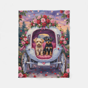Affenpinscher Dog Valentine's Day Fleece Blanket