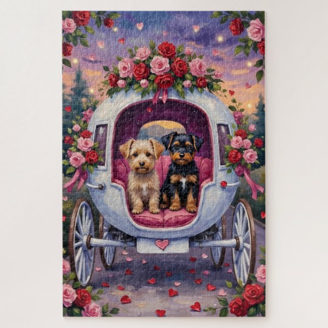 Affenpinscher Dog Valentine's Day Jigsaw Puzzle (Vertical)