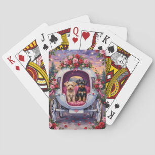Affenpinscher Dog Valentine's Day Playing Cards