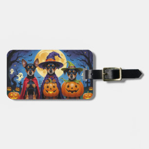 Affenpinscher Dogs Pumpkin Halloween Funny Luggage Tag