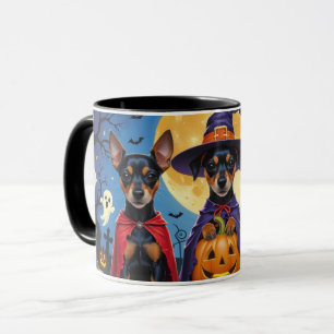 Affenpinscher Dogs Pumpkin Halloween Funny Mug