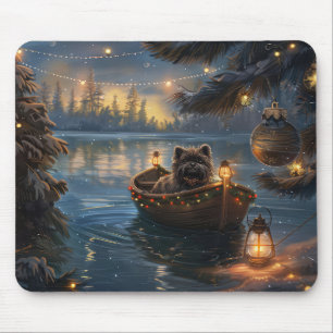 Affenpinscher Festive Christmas Voyage Mouse Mat