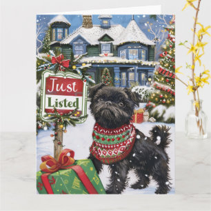 Affenpinscher Festive Humour Realtor Christmas Card