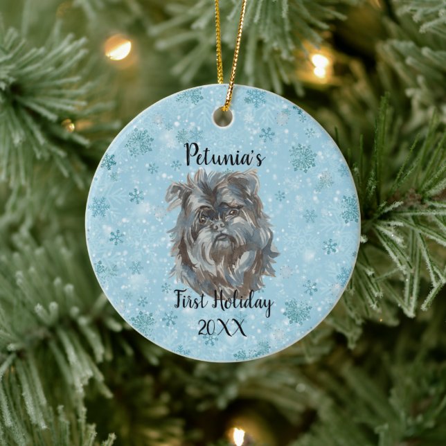 Affenpinscher First Holiday Ceramic Tree Decoration (Tree)
