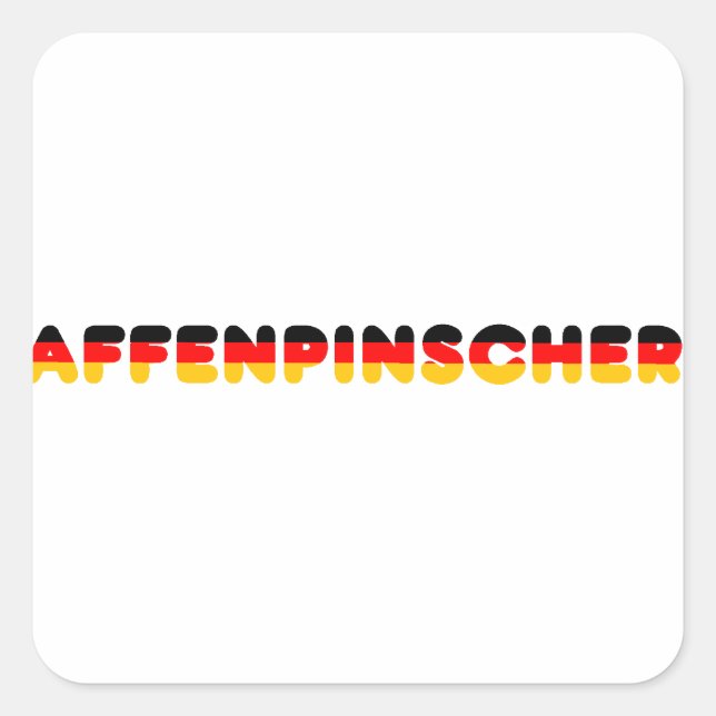 affenpinscher flag in name square sticker (Front)