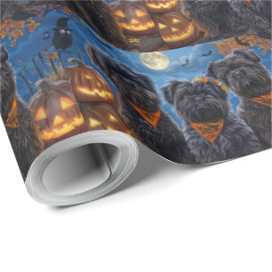 Affenpinscher Halloween Spooky Wrapping Paper