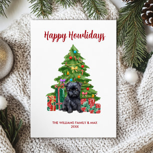  Affenpinscher Happy Howlidays Card
