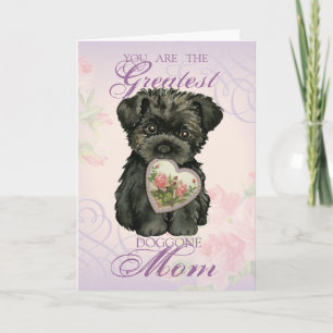 Affenpinscher Heart Mum Card