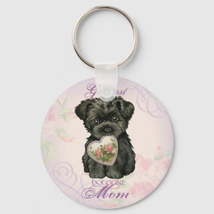 Affenpinscher Heart Mum Key Ring