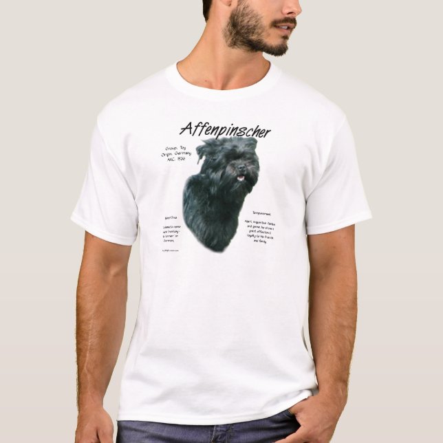 Affenpinscher History Design T-Shirt (Front)