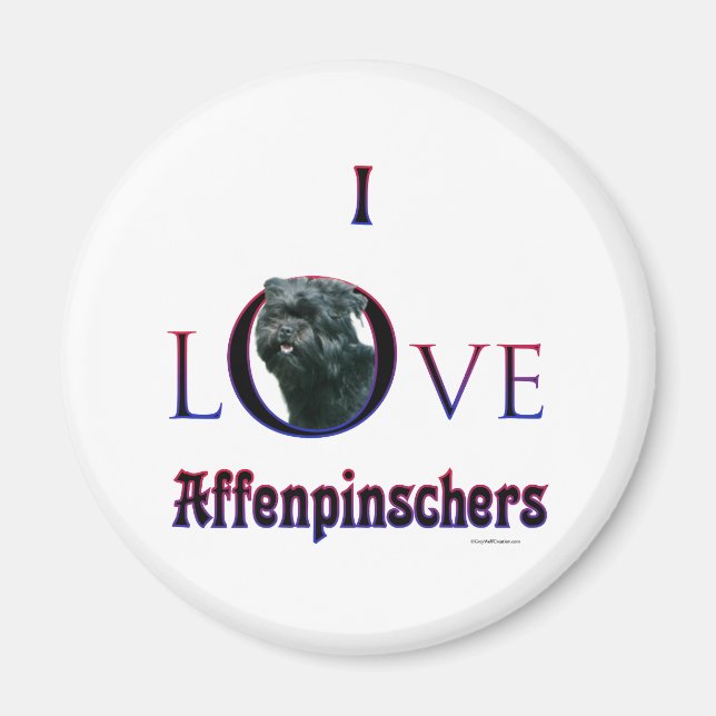 Affenpinscher I Love Magnet (Front)